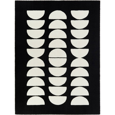 Moon Phase Rug in Pitch