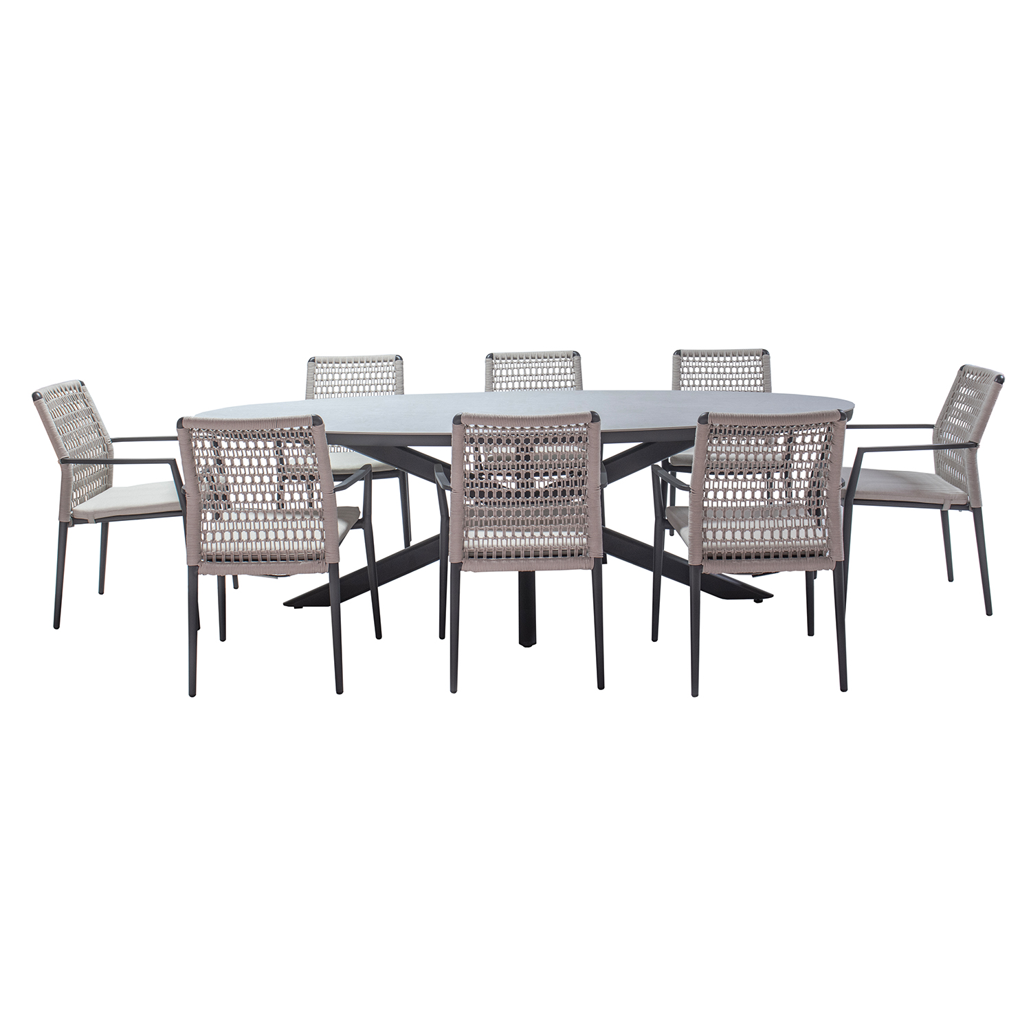 crosby 8-seater dining set