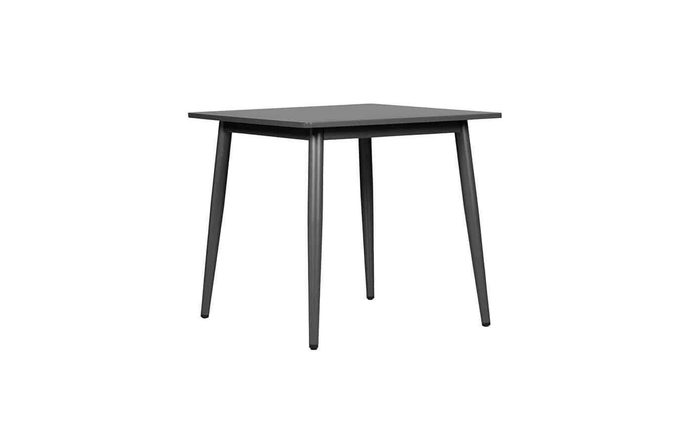 Corso 4 Seater Dining Table. Aluminium Frame, 80X80cm In Anthracite