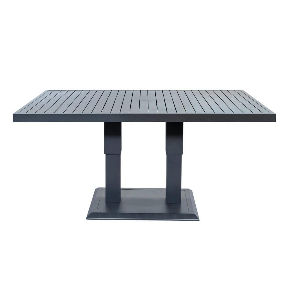 lifting 6-seater dining table charcoal