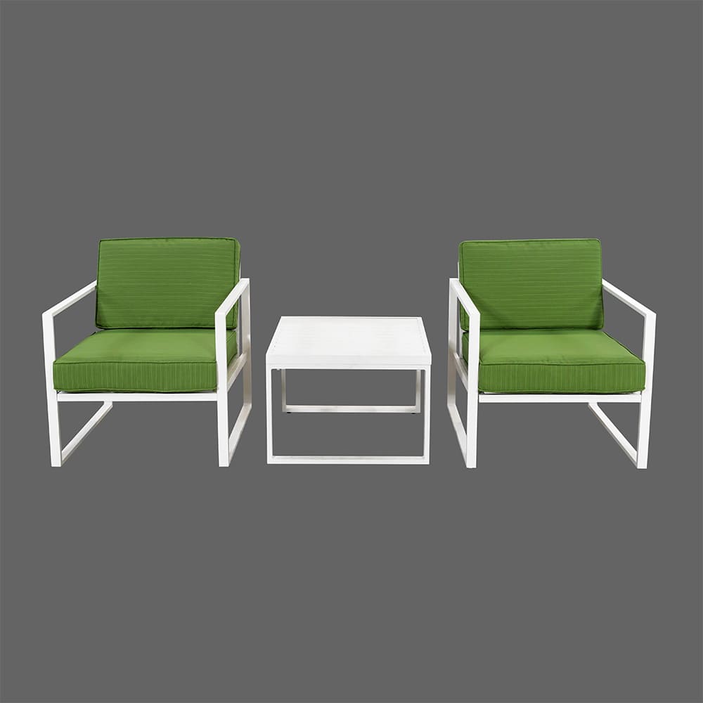 amalia 3-piece lounge suite - white & green