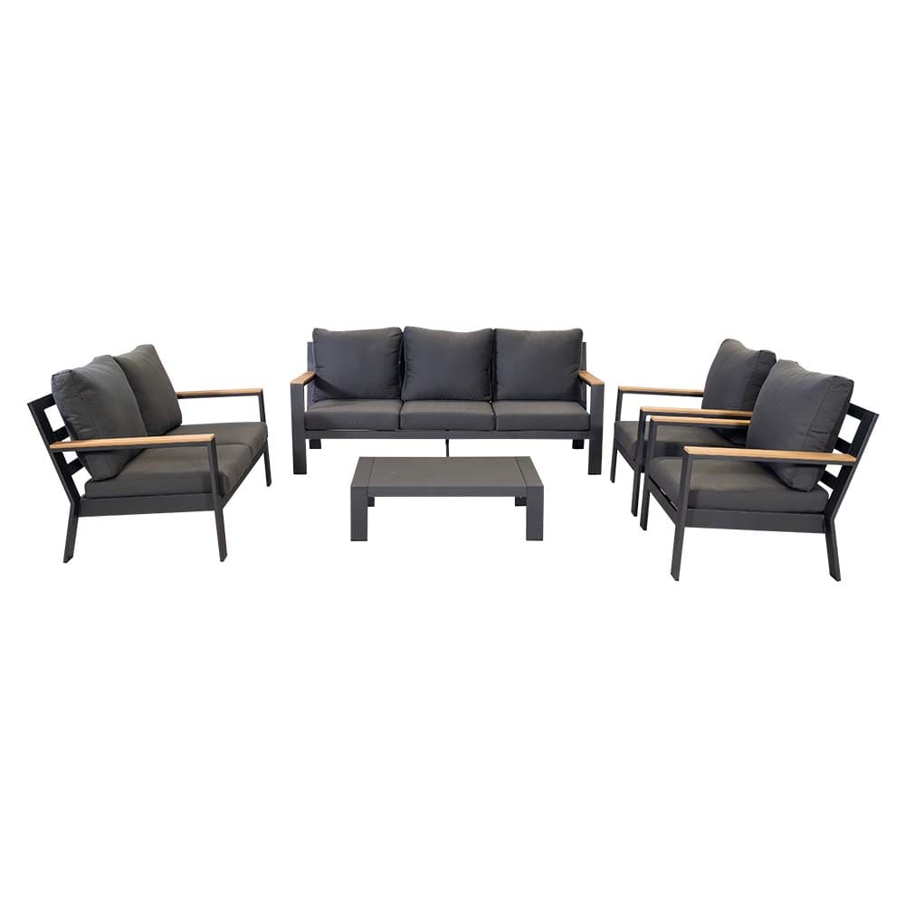 hanna lounge suite - charcoal