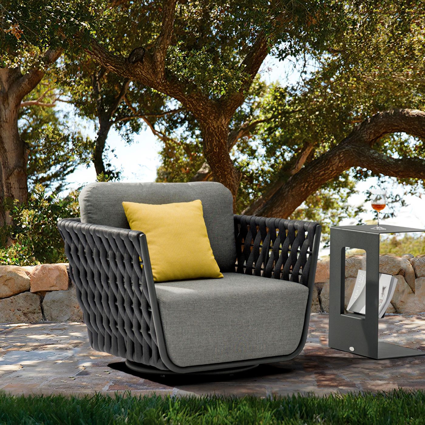 the hug swivel  armchair anthracite