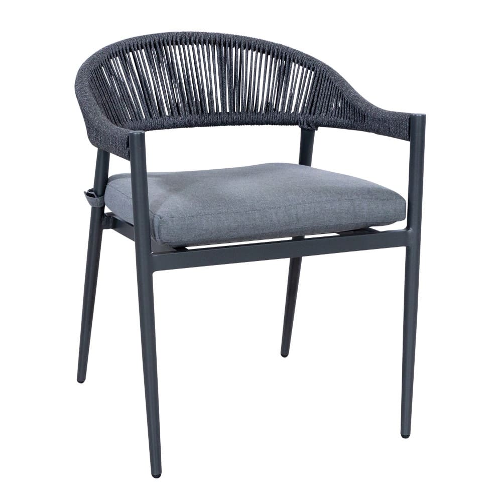 andy dining chair charcoal & grey