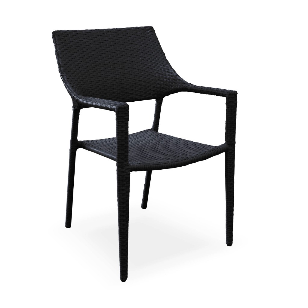 The black arm chair