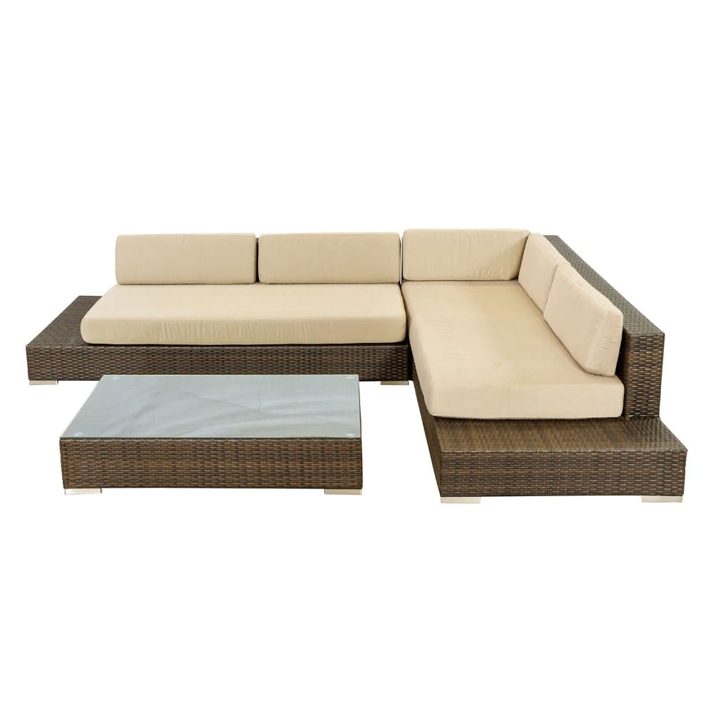 polina lounge suite - brown