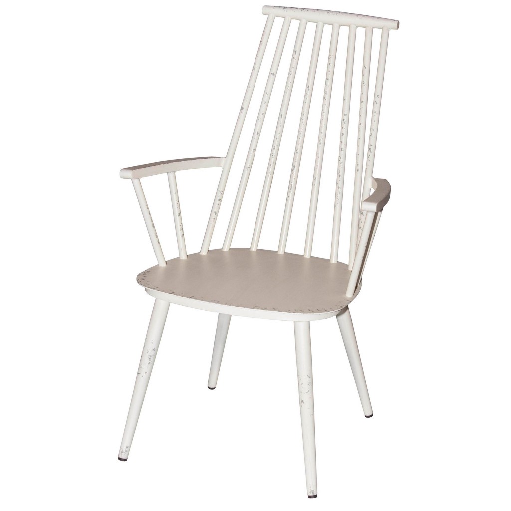 Corr white dining arm chair