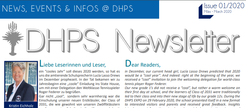 New DHPS-Newsletter (1/2020)