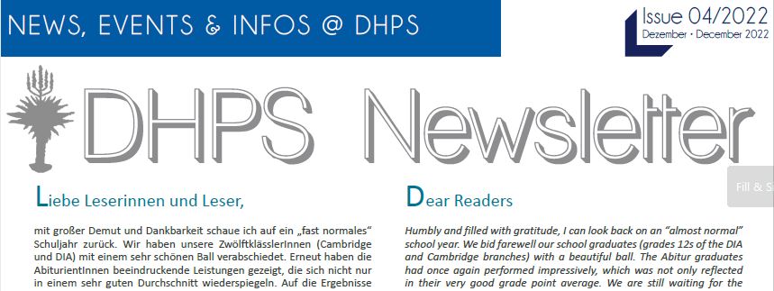 Neuer DHPS-Newsletter: Dezember 2022