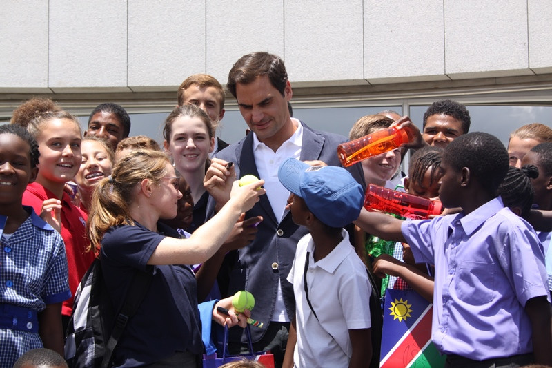 Roger Federer visits Namibia