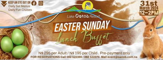 Easter Weekend 31 March 2024 
