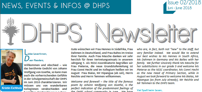 New DHPS Newsletter: June 2018