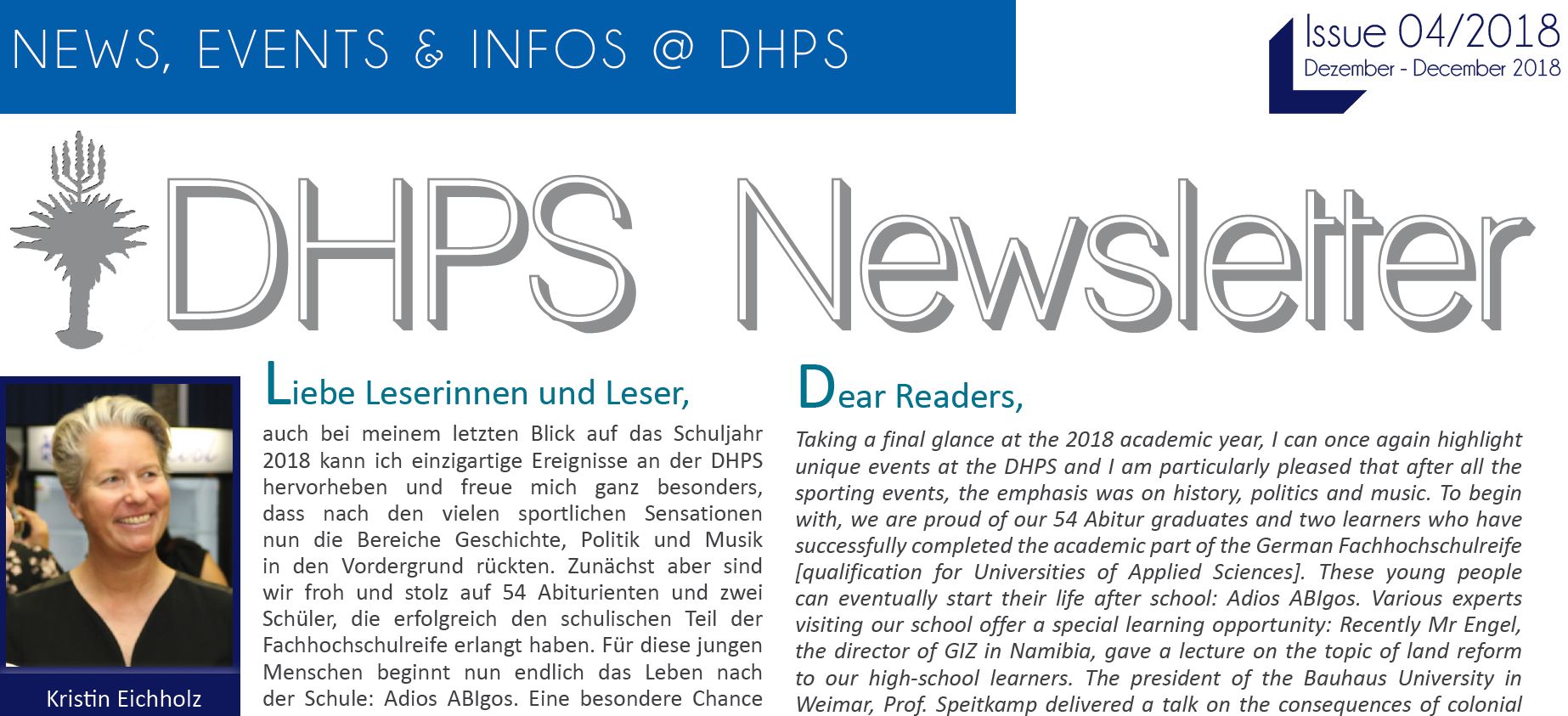 New DHPS Newsletter: December 2018