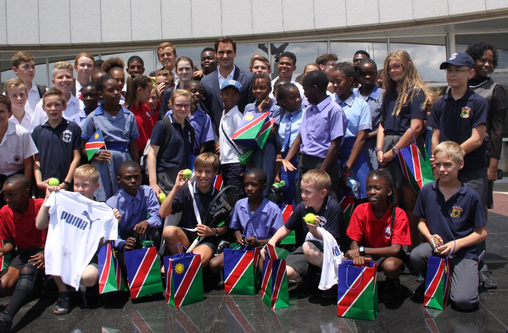 Roger Federer visits Namibia