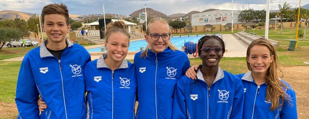 DHPS swimmers at CANA swimming competitions in Botswana